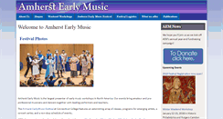 Desktop Screenshot of amherstearlymusic.org