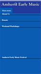 Mobile Screenshot of amherstearlymusic.org